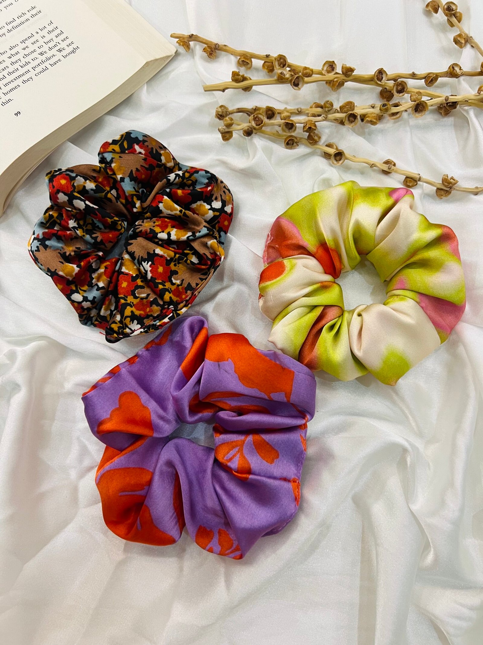 Satin Scrunchies for Girls