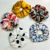 Set of 5 Assorted Printed Oversized Hair Scrunchies