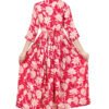 back red printed gown