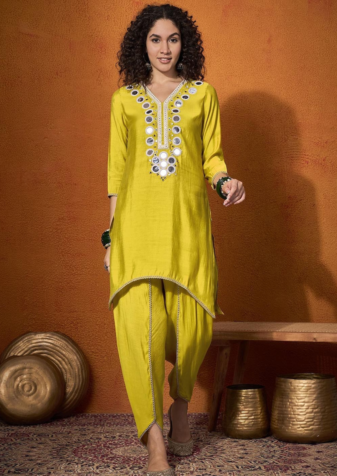 Embroidered Tunic With Trouser Co-Ords